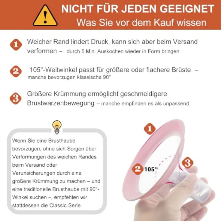Maymom MyFit Pano Brustschilde, 26 mm, kompatibel mit Medela Pumpen, 2er Pack, BPA/DEHP-frei – Bild 2