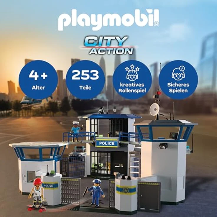 PLAYMOBIL Polizei-Kommandozentrale 71873, Polizei-Spielzeug mit Fingerabdruckscanner und Zubehör, für Kinder ab 4 Jahren, fördert Rollenspiele & Kreativität – Bild 2