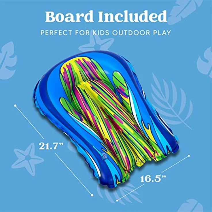 JOYIN Wasserrutsche 230in x 35,5in mit Bodyboard, eingebautem Sprinkler für Garten und Außen-Wasserspaß, hochwertiges Material – Bild 3