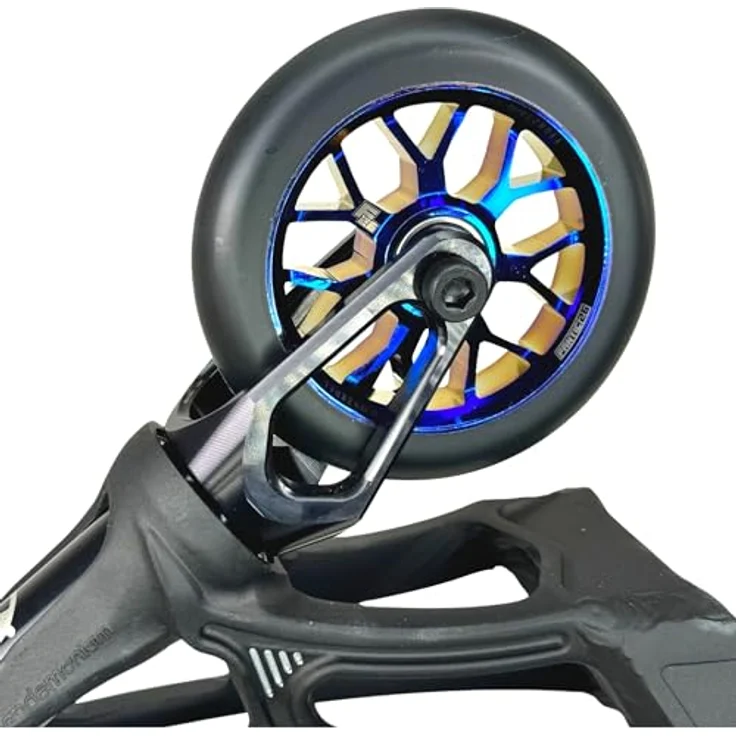 Fantic26 Spy7 Stunt-Scooter Rolle 110mm Abec11 Blauchrome/Pu Schwarz – Bild 5