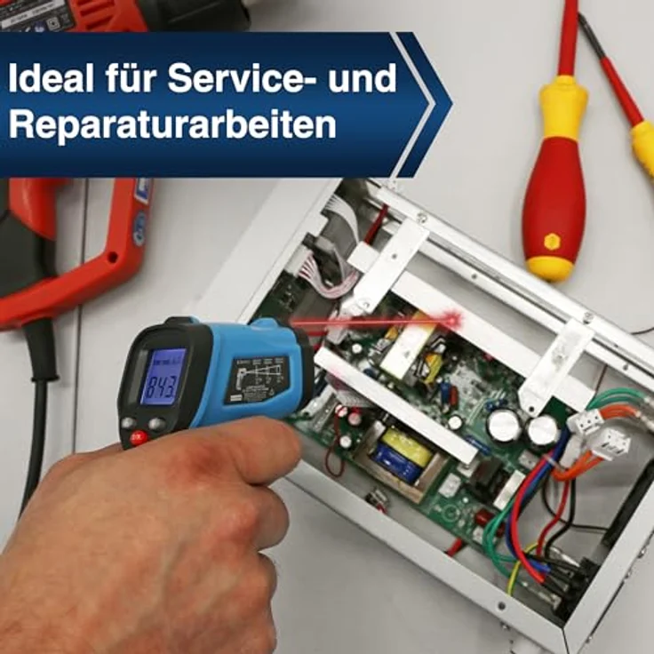PeakTech Infrarot-Thermometer P 4940, Temperaturmessung von -50 °C bis +600 °C, Laser und LCD-Anzeige mit Hintergrundbeleuchtung – Bild 4