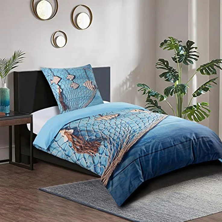 Sanilo® Bettwäsche Seefahrt, 2-teilig 135x200 cm, 100% feinste Baumwolle, atmungsaktiv und hautfreundlich – Bild 2