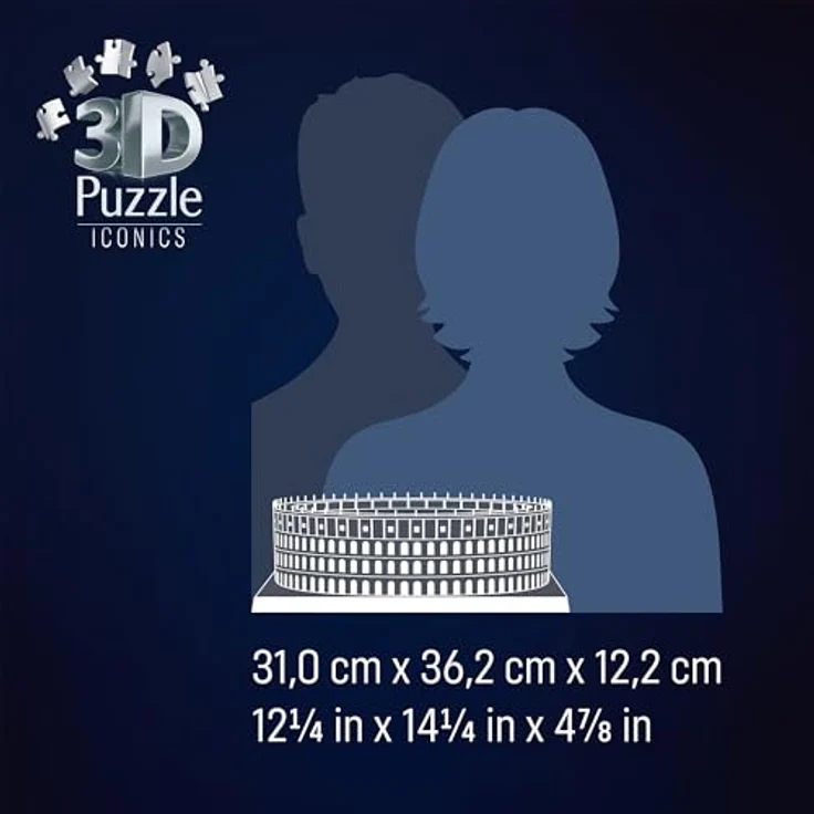 Ravensburger 3D Puzzle Iconics: Kolosseum Rom - detailgetreue Nachbildung mit LED-Lichtern, 216 Kunststoff-Puzzleteile, Schwierigkeitsgrad 3/5 – Bild 4