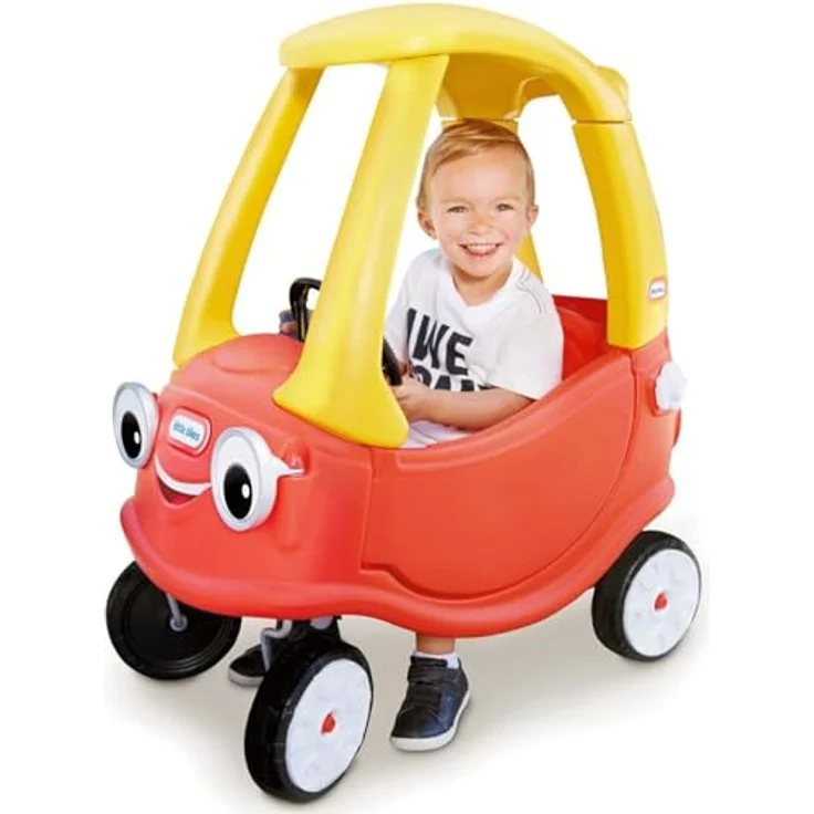 Little Tikes Cozy Coupe, Rutschauto mit abnehmbaren Boden, funktionierender Hupe und Griff für Schiebefahrten, rot – Bild 2