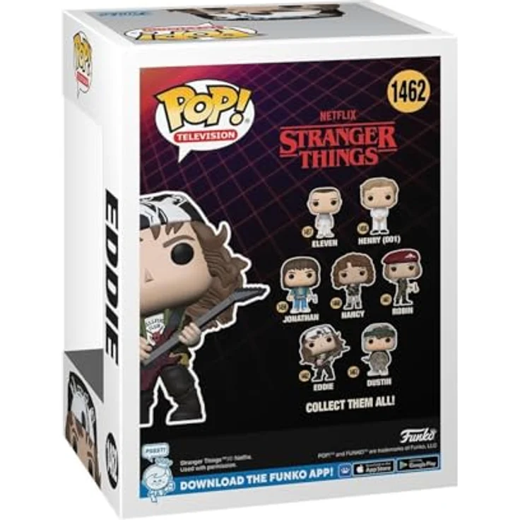 Funko POP! TV: Stranger Things - Hunter Eddie Mit Guitar​​ - Vinyl-Sammelfigur - Geschenkidee - Offizielle Handelswaren - Spielzeug Für Kinder Und Erwachsene - TV Fans - Modellfigur Für Sammler – Bild 3