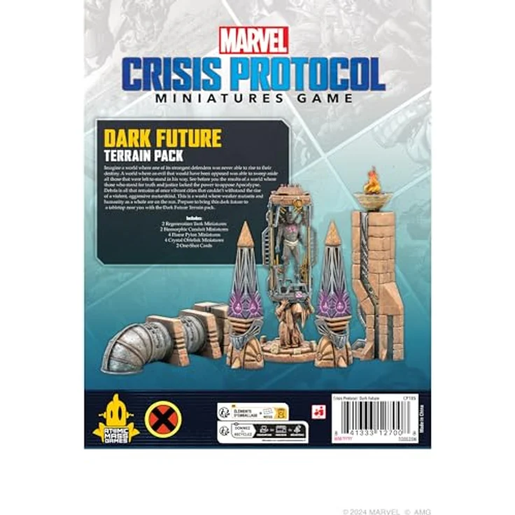 Atomic Mass Games AMGD2125 - Marvel Crisis Protocol - Dark Future Geländeset mit 12 Miniaturen für Strategiespiel, 14+ Jahre – Bild 2