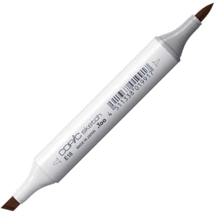 Copic COPIC Sketch Marker Typ E - 18, Copper, professioneller Pinselmarker mit Super-Brush-Spitze und Medium-Broad-Spitze – Bild 1