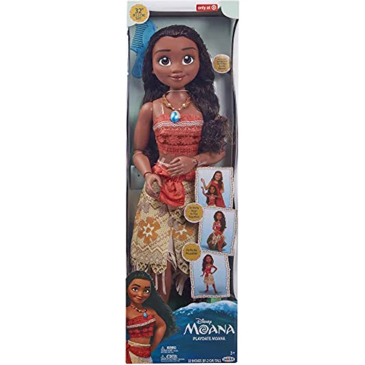 Jakks Pacific Disney Vaiana-Puppe, 80 cm, voll beweglich mit langem, welligem Haar und Styling-Kamm – Bild 6
