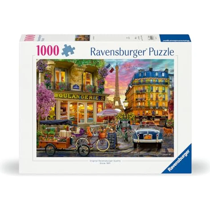 Ravensburger Puzzle 12000885 - Paris im Morgenrot - 1000 Teile Puzzle für Erwachsene und Kinder ab 14 Jahren, Stadt-Puzzle Paris, bunte Landschaftsmotive, handgefertigte Stanzmesser, recycelte Pappe – Bild 2