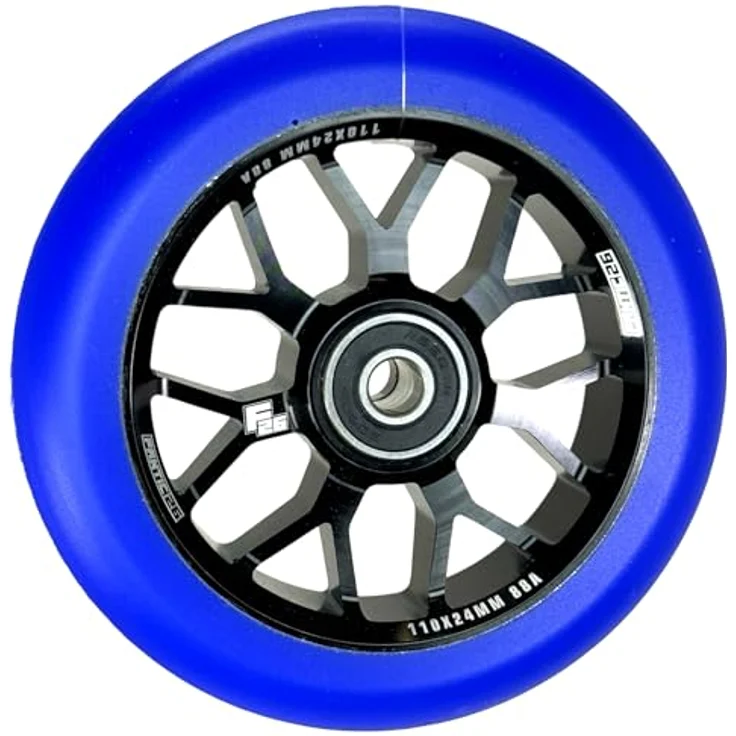 Fantic26 Stuntscooter Fantic26 Spy7 Stunt-Scooter Rolle 110mm Abec11 Aluminium 6061 Schwarz / Pu Blau – Bild 2