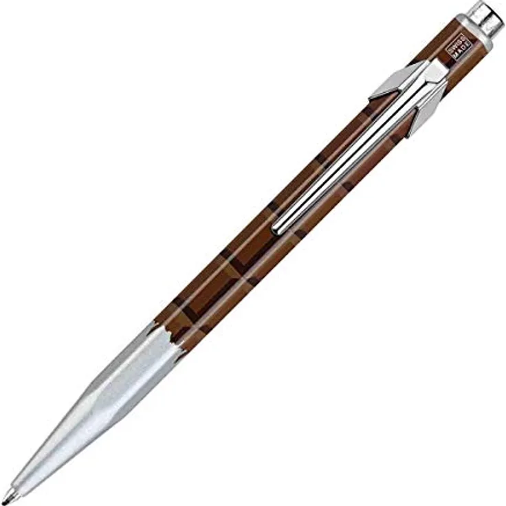 Caran d'Ache 849 Schokolade, Kugelschreiber mit sechseckigem Aluminiumschaft und Goliath Riesenpatrone, braun im Etui