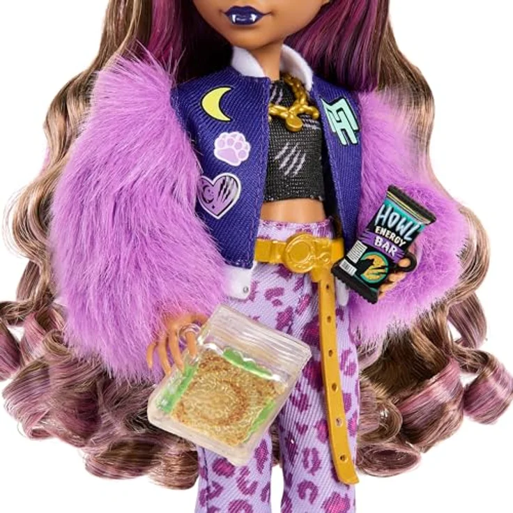 Mattel® Anziehpuppe Monster High, Clawdeen Wolf mit Hund Crescent in Lila - Preisvergleich – Bild 4