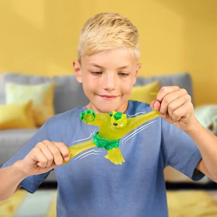 Heroes of Goo Jit Zu Meteor Madness Jagooar-Actionfigur, dehnbar, mit elastischer Schleimfüllung und Meteor-Jaguarkralle, bis auf das Dreifache dehnbar – Bild 4