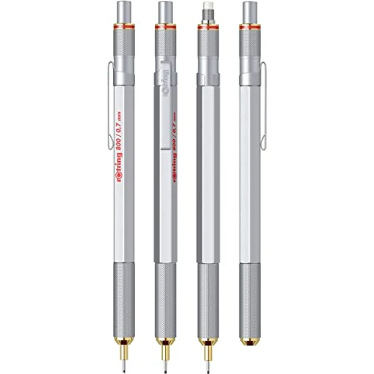 Rotring 800, Feinminenstift (0.70 mm, HB), professioneller Schreib- und Zeichenträger mit Metall-Schaft und versenkbarer Mechanik – Bild 5