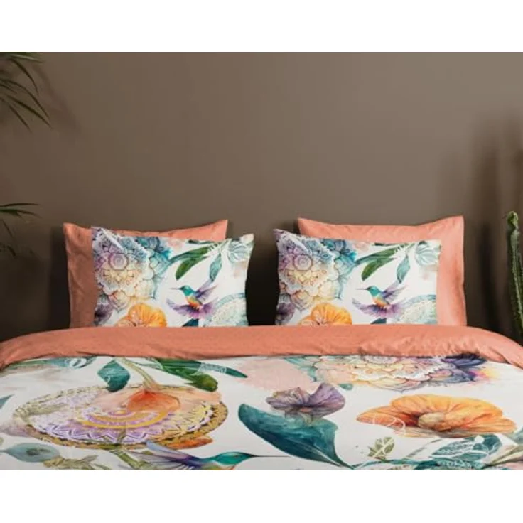 Hip Satin Bettwäsche Bernice 100% Baumwolle | ÖKO-TEX zertifiziert | Hautfreundlich & atmungsaktiv | Kolibri Mandala Terra bunt – Bild 3