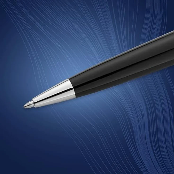 Waterman Expert, Schreibstift in Schwarz und Silber, zeitgenössisches Design für präzises Schreiben – Bild 4
