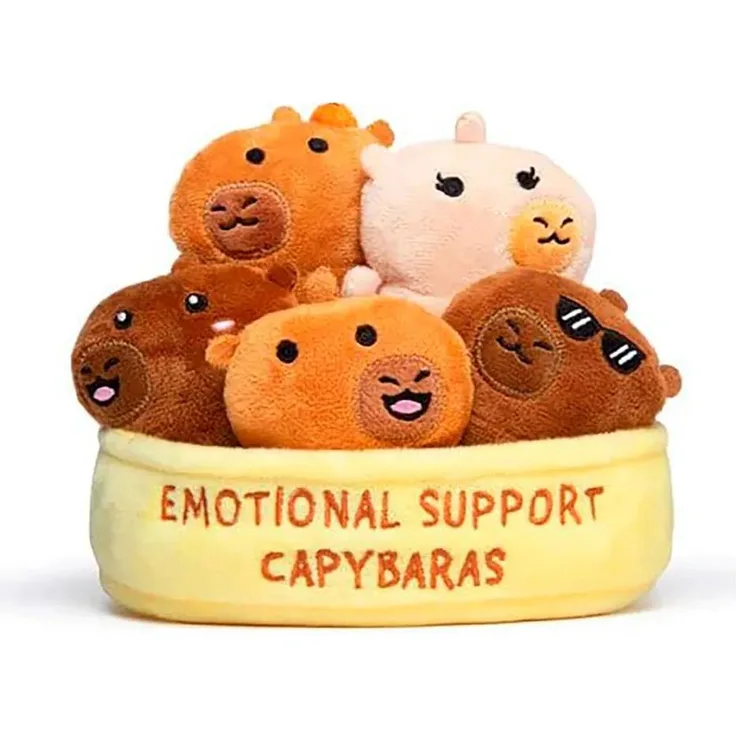 Just Play JP03809, Plüsch-Capybaras, emotionaler Begleiter für Kinder ab 3 Jahren, weiches und charmantes Design
