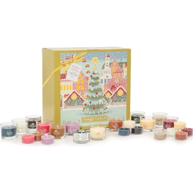 Yankee Candle - Adventskalender Buch 2024 | 12 Votivkerzen | 12 Teelichter | 1 Teelichterhalter | Passport to the Holidays, Exklusive Duftvielfalt, Edles Design, Perfektes Geschenk, Hochwertige Verarbeitung – Bild 3