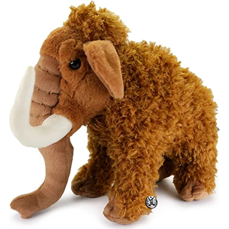 Kuscheltiere.biz Mammut Kuscheltier Wollhaarmammut Eiszeit Elefant Urzeit Plüschtier IGOR, Kuschlig weicher Plüsch mit naturgetreuem Design, 37 cm, waschbar - Braun – Bild 2