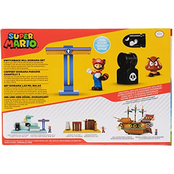 Jakks Pacific Super Mario Figuren Sammelfiguren Diorama Set, bewegliche Kunststofffiguren ab 3 Jahren – Bild 7