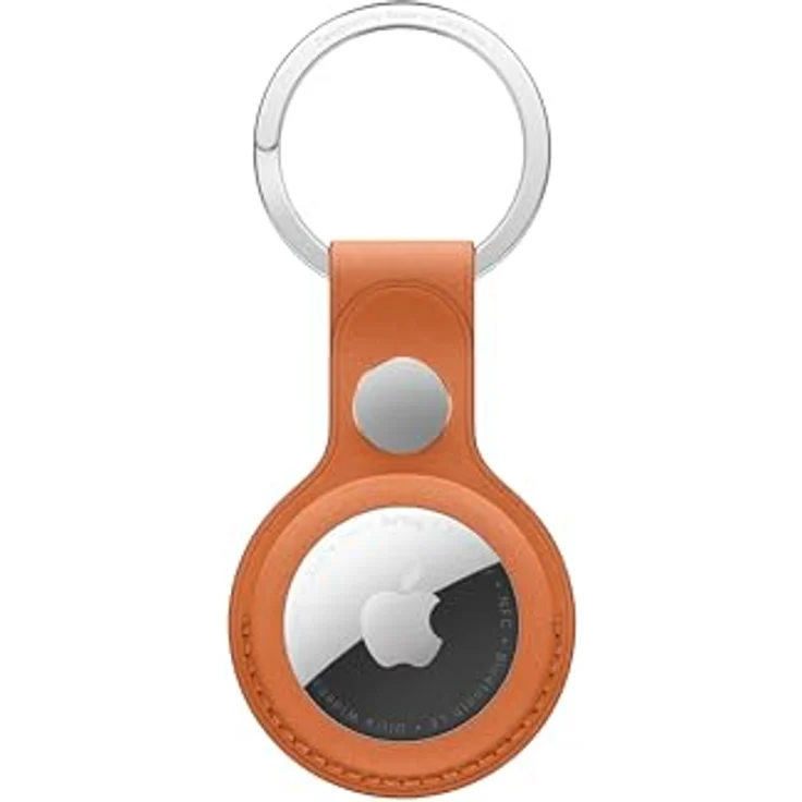 Apple AirTag Feingewebe Schlüsselanhänger, aus recyceltem Material, fuchsrot, robust und langlebig – Bild 1