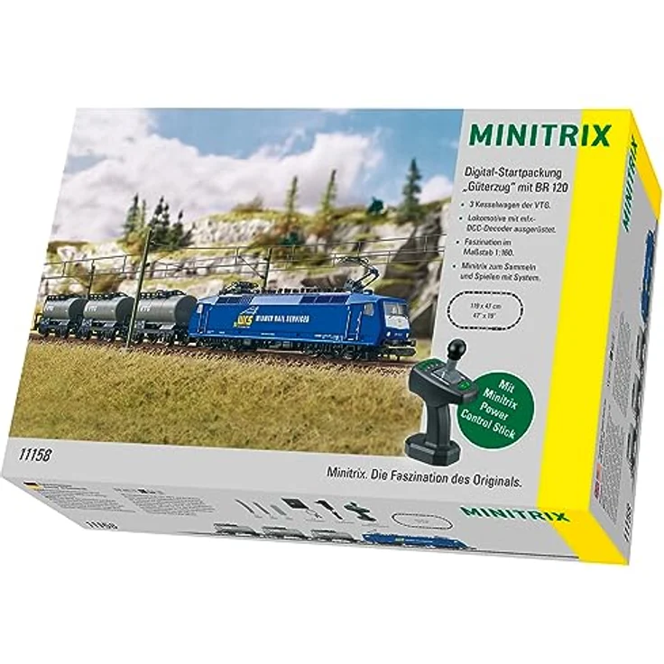 MiniTrix 11158 N Digital-Startpackung Güterzug mit Baureihe 120 der WRS (Spur H0c) – Bild 2