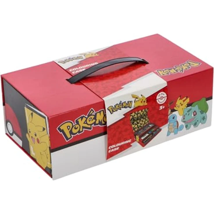 POKÉMON Farbkasten Malkoffer für Kinder, Kreativset mit Wasserfarben, Filzstiften und Buntstiften, ideal für kreative Ausflüge – Bild 2