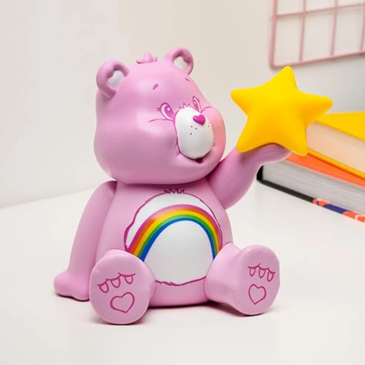 Paladone Die Glücksbärchis Leuchte Jubelbär, batteriebetriebene Dekotischlampe für Kinderzimmer mit sanftem Licht – Bild 4