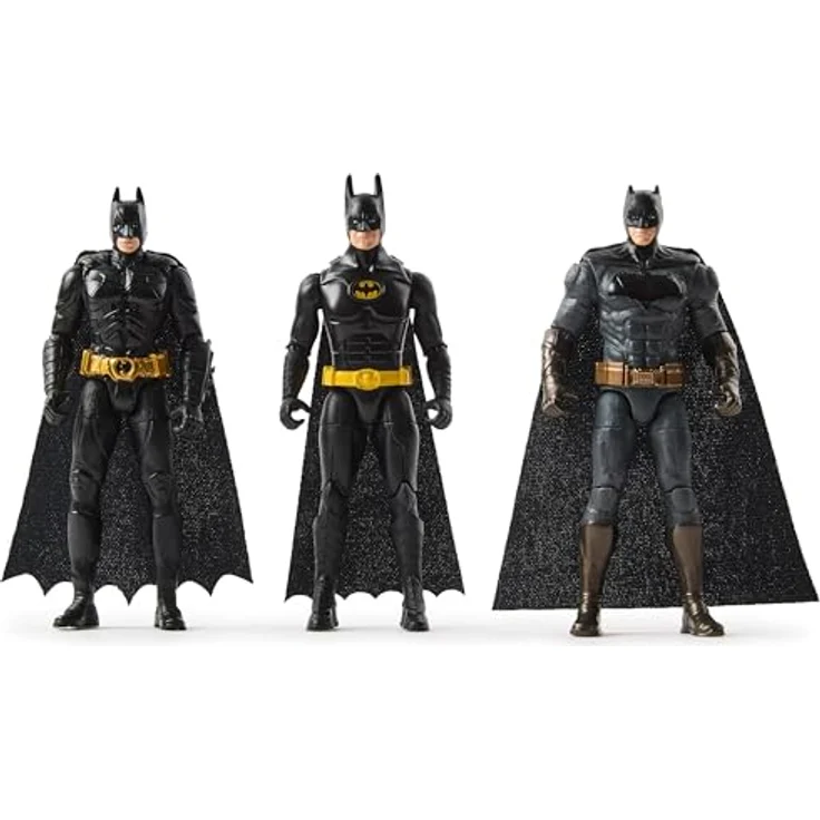 DC Comics Ultimate Batman Set, 3 Batman Figuren (10cm) aus Batman Returns, The Dark Knight und Batman v. Superman, 11 Gelenkpunkte, ab 3 Jahren – Bild 4