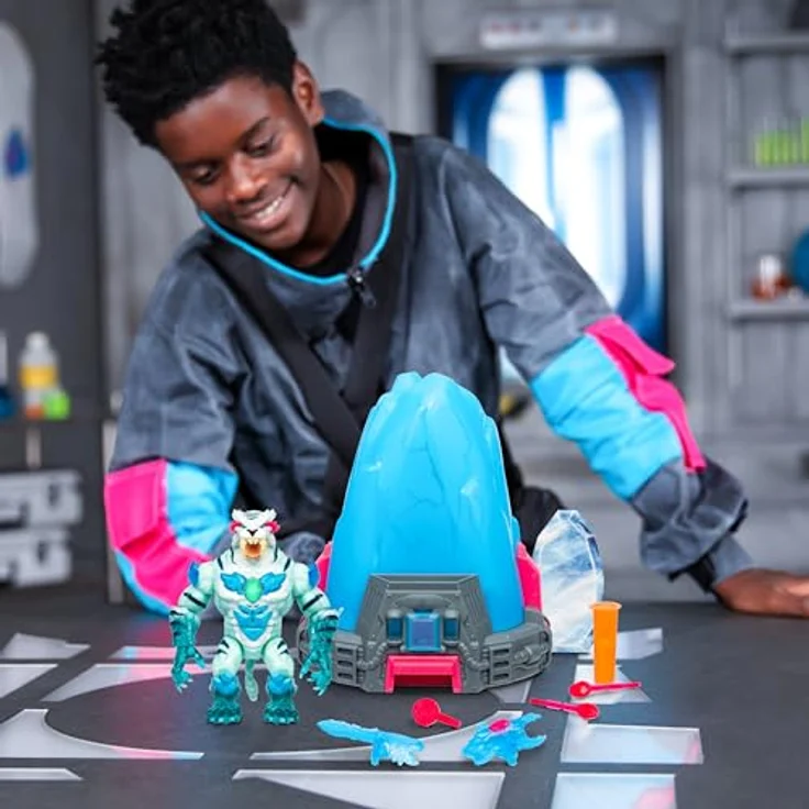 Moose Toys MR BEAST LAB S2 Cryo Lab, Sammelfigur Set mit Panther und Tiger, 18 cm groß, über 30 Soundeffekte, 2 Waffen, inkl. Demobatterien – Bild 9