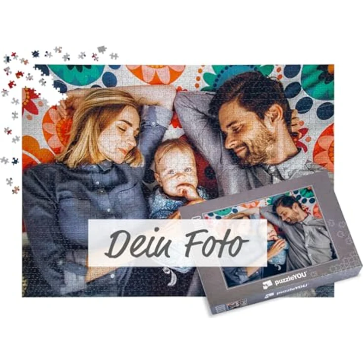 puzzleYOU Fotopuzzle selbst gestalten - Puzzle 48 bis 2000 Teile mit eigenem Bild - Puzzle individuell Bedrucken - inkl. Geschenk-Schachtel - 2000 Teile, Schachtel in Grau – Bild 2