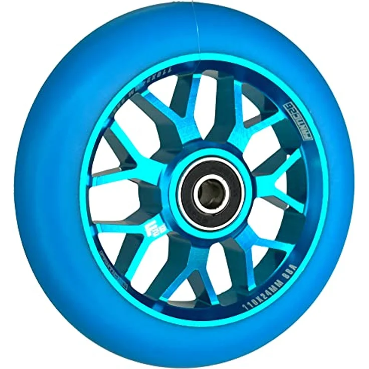 Fantic26 Stuntscooter Fantic26 Spy7 Stunt-Scooter Rolle 110mm Abec11 Türkis/Türkis, Aluminiumlegierung 6061, CNC gefräst – Bild 2