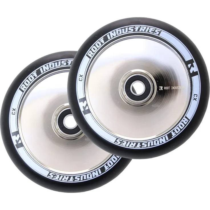 Root Industries Stuntscooter 2 x Air Stunt-Scooter Rolle 120mm Chrom/PU Schwarz, leicht und robust