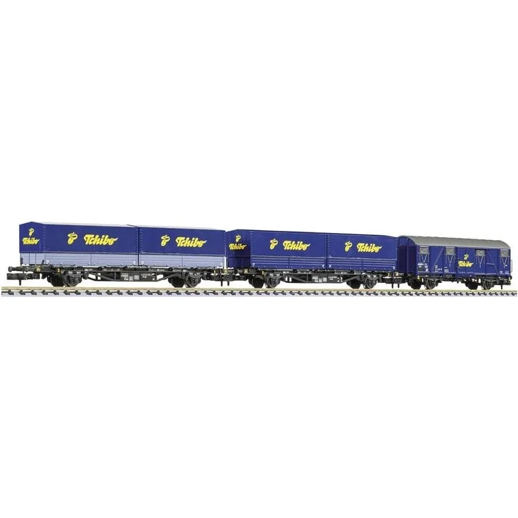Liliput DB 3-tlg. Set Tchibo-Zug verschiedene Güterwagen (Spur N) - Liliput 3er-Set Güterwagen Tchibo-Zug der DB AG