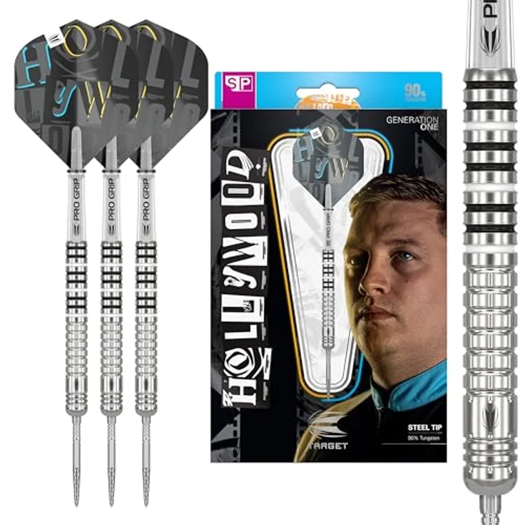 Target Darts Chris Dobey G1, Dart Set mit 90% Wolfram Barrels, Swiss Point System und Pro Grip Shafts, 22G – Bild 1