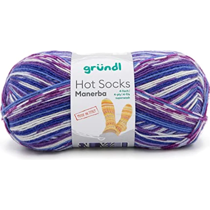 Gründl Hot Socks Manerba Häkelwolle, 4-fach 100 g, harmonischer Farbverlauf, strapazierfähig und warm – Bild 2