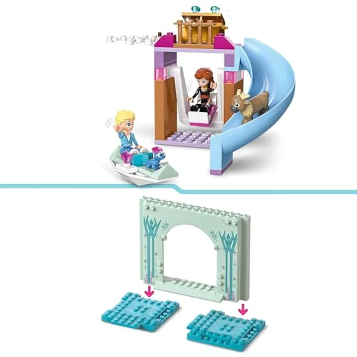 LEGO Disney Frozen Elsas Eispalast, Eiskönigin-Schloss-Spielzeug mit Prinzessin ELSA und Anna Puppen, Plus 2 Tierfiguren, tolles Geschenk für 4-jährige Mädchen und Jungen 43238 - Preisvergleich – Bild 3