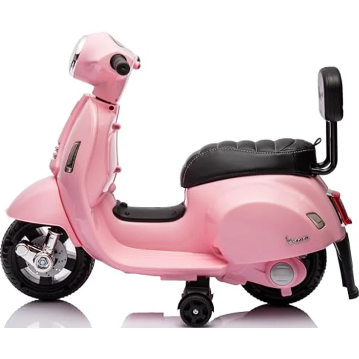Sun Baby Vespa Elektroroller Elektrofahrzeug Kinderfahrzeug Scooter (Rosa mit Rückenlehne) – Bild 2