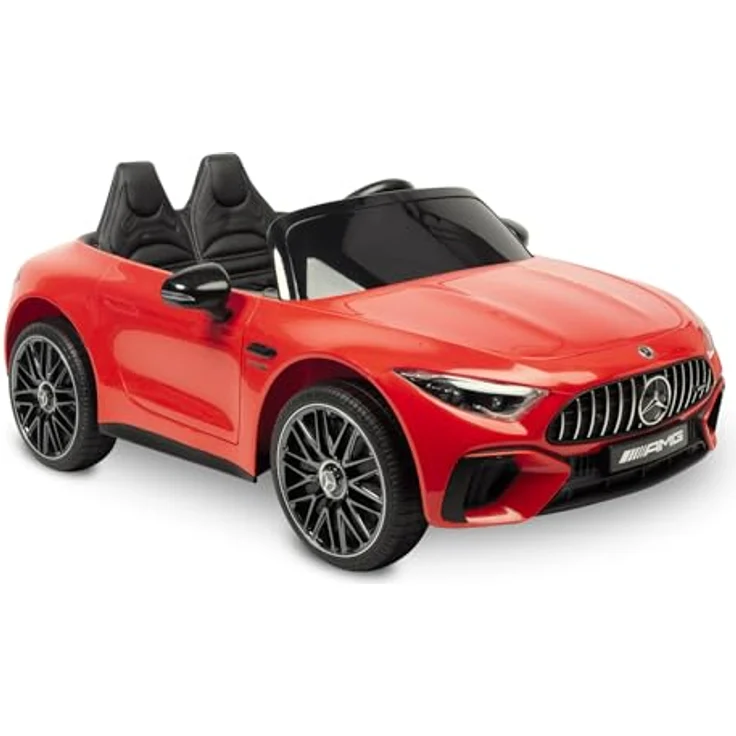 CARETERO Kinder Elektroauto SL63, Mercedes-Optik, akkubetrieben, rot, für Kinder ab 3 Jahren mit Fernbedienung und USB-Musikpanel – Bild 1
