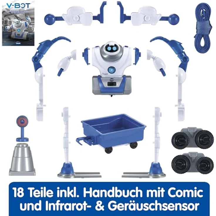 VTech V-Bot – 5-in-1 Roboter mit motorisierten Funktionen und spannenden Missionen – Für Kinder von 5-12 Jahren – Bild 2