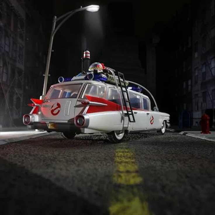 Hasbro Ghostbusters Plasma Series Ecto-1 (1984), Spielzeugfahrzeug mit beweglichen Rädern und öffnenden Türen, kompatibel mit 9,5 cm Actionfiguren – Bild 5