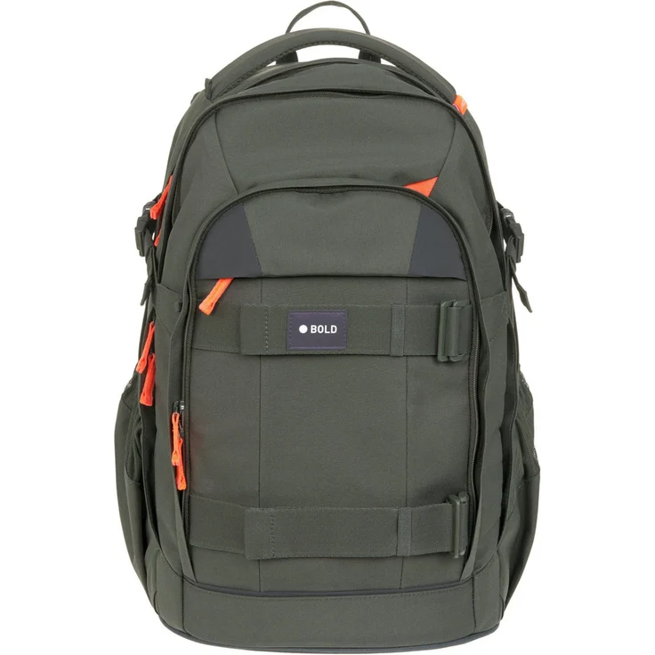 LÄSSIG Schulrucksack Bold Origin - Schulrucksack 46.5 cm, höhenverstellbares Rückenteil, wasserabweisend, Reflektoren, blau – Bild 1