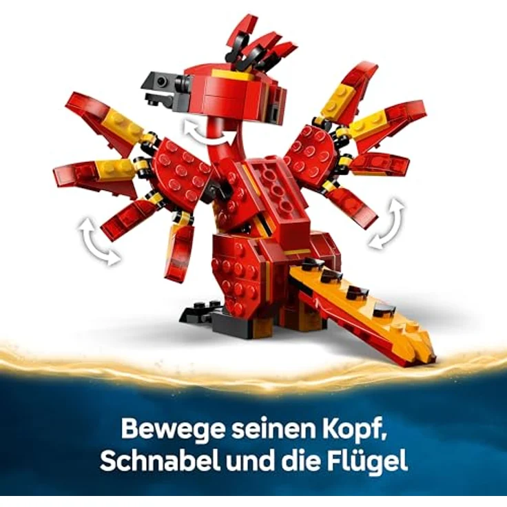 LEGO Harry Potter 76448, Fawkes - Dumbledores Phönix, 299 Teile, bewegliche Figur, Zubehör und Mini-Figur von Baby Fawkes, ab 8 Jahre – Bild 3