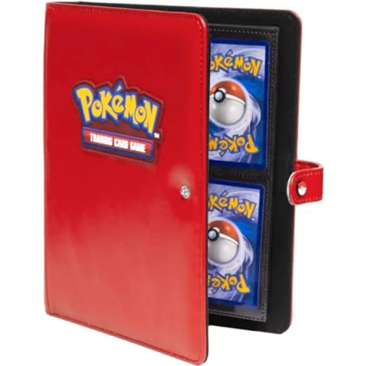 Ultra Pro PKM Premium Snap Binder Red, 4-Pocket Ordner für Pokémon mit hochwertigem Kunstledereinband, speichert bis zu 160 Karten – Bild 4