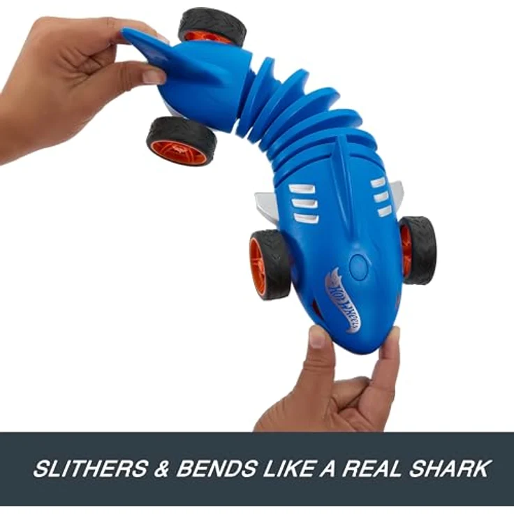 Hot Wheels Shark Speeder, Funkgesteuertes Fahrzeug im Maßstab 1:15 mit leuchtend roten Augen und Geräuschfunktion – Bild 3