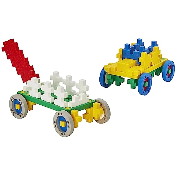Plus-Plus Big Large Wheel Mix, 48 Teile Bauset für Kinder - Ineinandergreifende Bausteine, fördert STEM-Fähigkeiten, 100% recyclebar – Bild 3