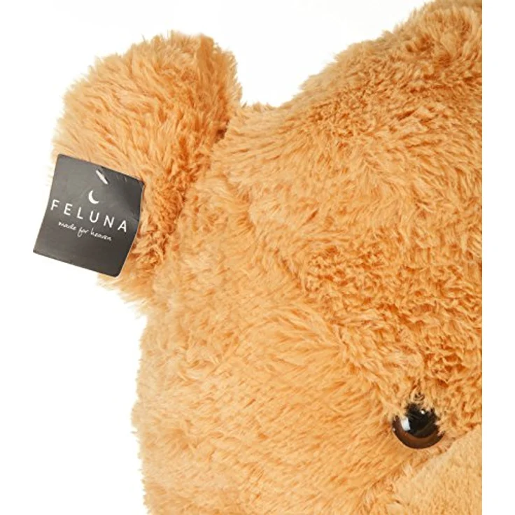 Feluna Riesen Teddybär XXL Kuschelbär 120 cm groß Plüschbär - Original Teddy Bär mit Schleife Hellbraun und Extra weichem Plüsch – Bild 5