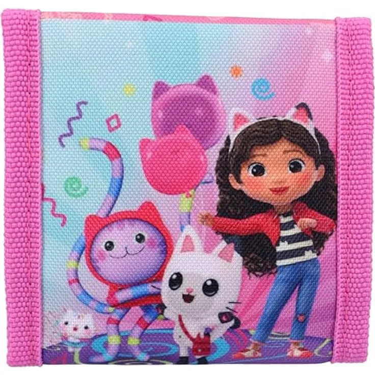 DREAMWORKS GABBY'S DOLLHOUSE Geldbörse The Party Starts Meow, 10 x 10 x 1 cm, offiziell lizenziert