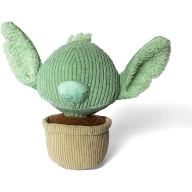 Simba Disney in Bloom Stitch Plüschfigur, stilvolle Dekofigur im pflanzenähnlichen Design, grau-grün, ca. 22 cm – Bild 1