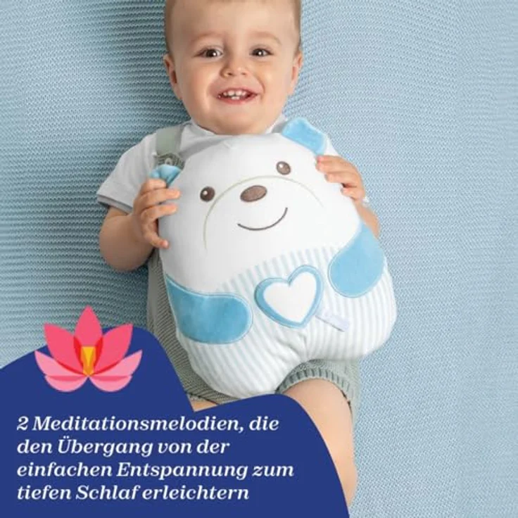 Chicco Kuschelbär, Kuscheltier mit Sound- und Lichteffekt, weiße Nachtlichtmelodien – Bild 4